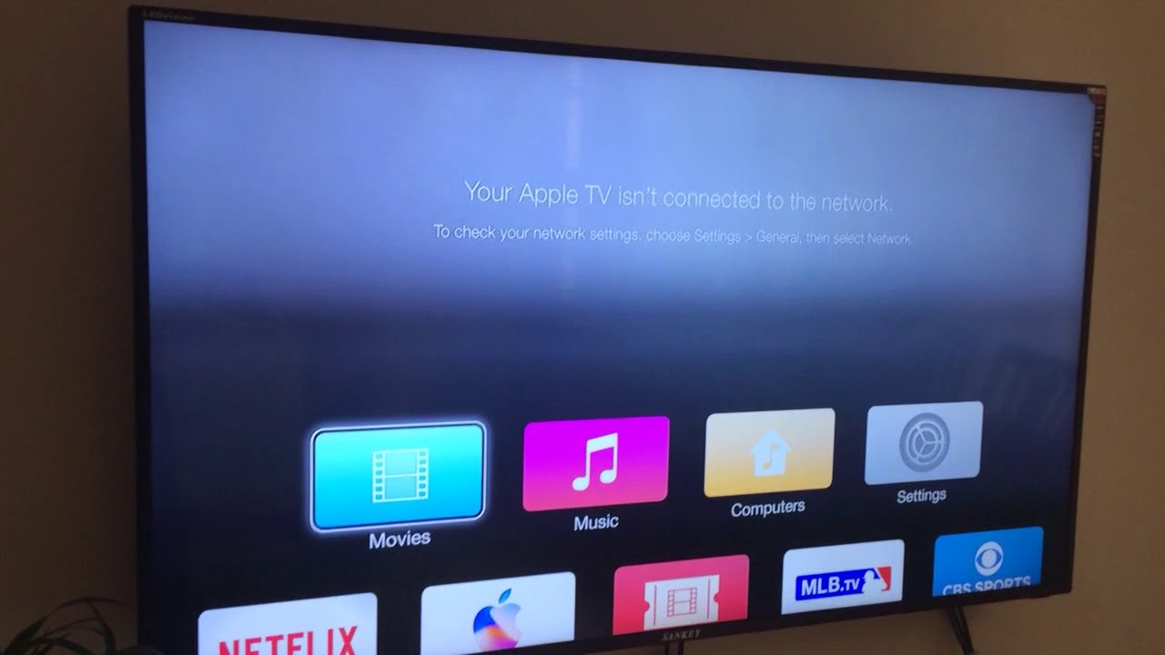 Ошибка соединения с интернетом Apple TV